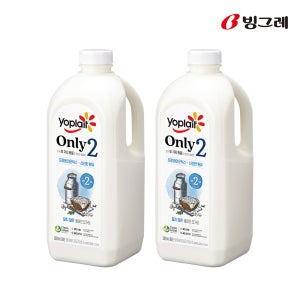 빙그레 요플레 only 2 플레인 대용량 요거트 1.8L, 2개