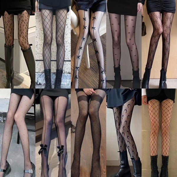 망사스타킹 페이크 무늬 패턴 팬티스타킹 리본 하트 땡땡이 도트 반짝이 펄 섹시스타킹