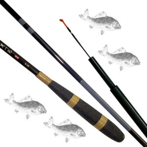 동와 흑일색 11척 꽂기식 경질 중층낚시대 내림낚시대