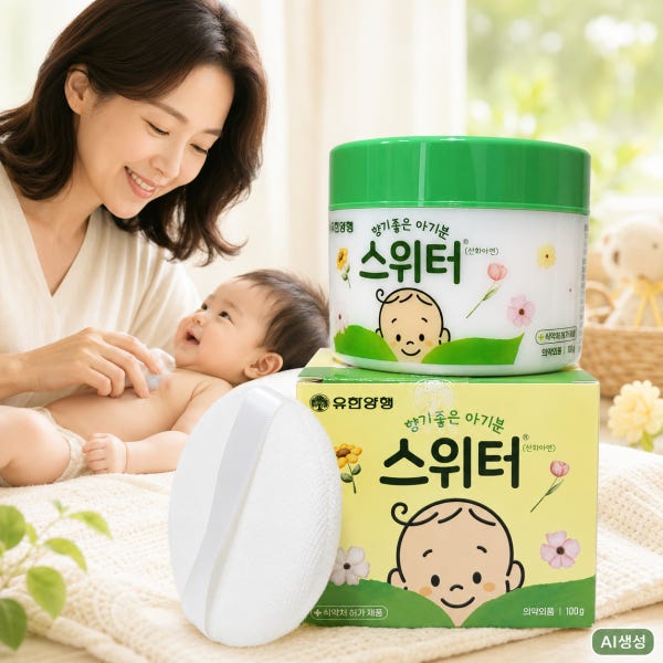 스위터 베이비파우더 땀띠분 성인 겨드랑이 엉덩이 발진 아기 땀띠 파우더 약 유아 신생아