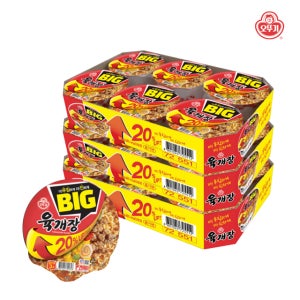 오뚜기 빅 육개장사발면 104g, 18개
