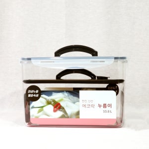 한진 신선 에코락 누름이 10.8L 누름판 포함한 투명 플라스틱 발효 숙성 김치 통