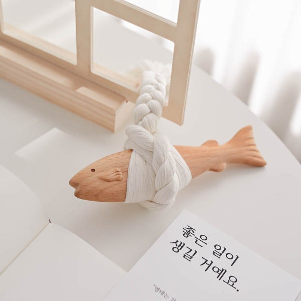 액막이명태 개업 집들이선물 명주실 북어 네추럴 원목 중사이즈