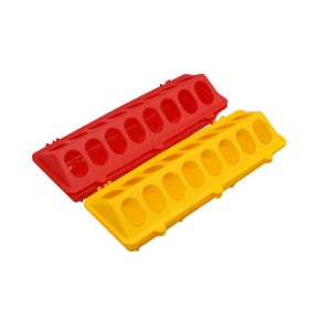 병아리 미니메추리 닭 모이통 빨강 30cm 사료통 막대형 먹이통