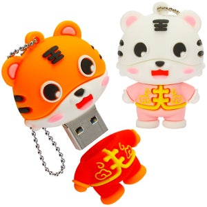 칼론 12간지 수호천사 호랑이 USB 메모리 3.0 128GB 캐릭터 피규어 유에스비 이동식 드라이브 램 문서 보관 파일 컴퓨터 PC 정리 입학 입사 선물 피규어 신학기 준비물