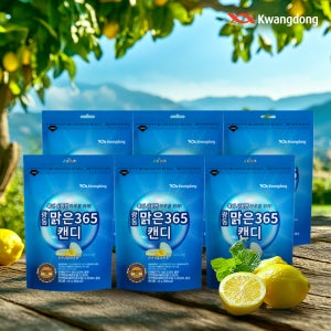 광동 맑은365 무설탕목캔디 졸음 잠깨는사탕 입냄새제거사탕 레몬민트, 25g, 6개