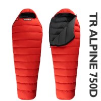 [트라우마침낭] 알파인 750 레드 (Alphine 750 Red/Grey) 구스다운 침낭