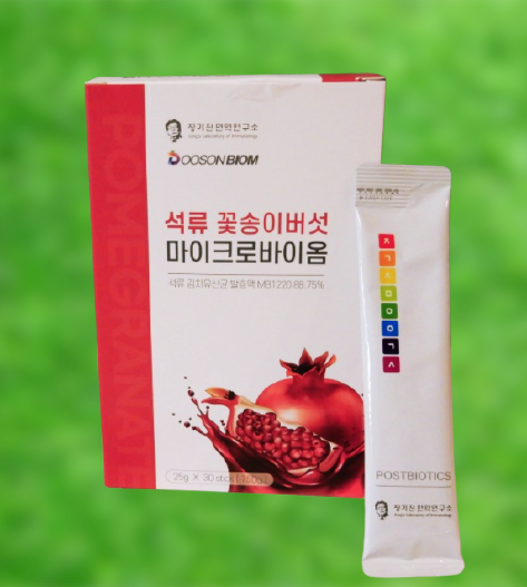 정가진면역연구소 두손 마이크로바이옴 석류 꽃송이버섯 유산균 25g x 30스틱 저분자 피쉬<b>콜라겐</b> 석류 고농축 피부관리 중년 여성 엄마선물 부모님선물 에버