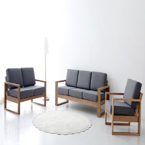 일 1 2 3 인 용 원목 라운지 베이지 푹신한 패브릭 천 쇼파 소파