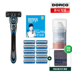 도루코 페이스7II 프레쉬 세트 면도기+면도날 11입+쉐이빙폼
