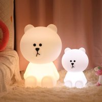 농담곰우쭐 아기 애착 곰인형 led 램프 리모컨 선물