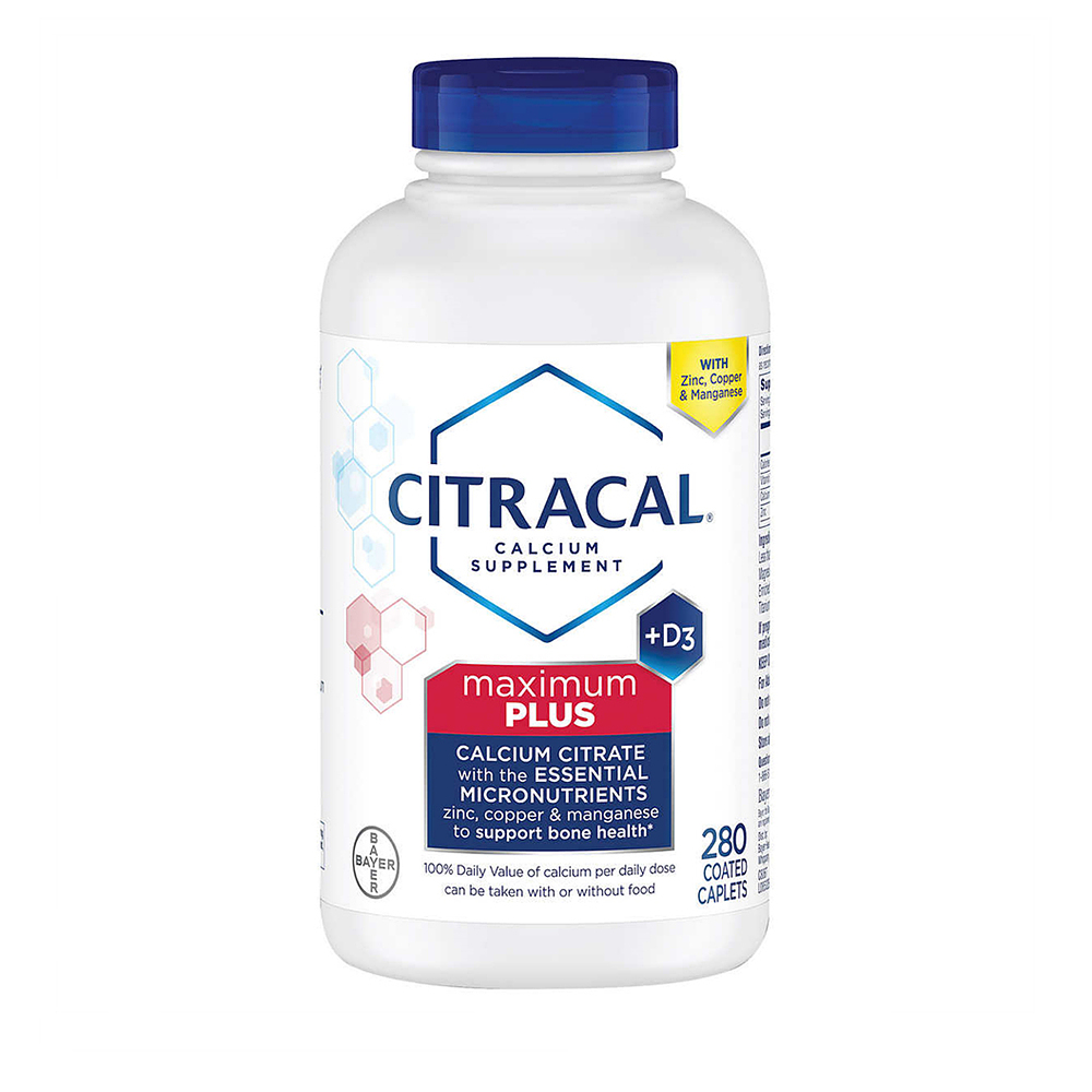 바이엘 시트라칼 맥시멈플러스 칼슘+비타민D3, 아연,<b>구리</b>,망간 280정 <b>Citracal</b> Maximum Plus Calcium Citrate + D3