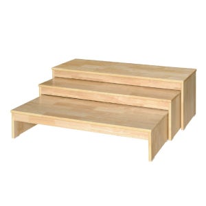 자작나무 원목 교구 3단의자 어린이집 유치원