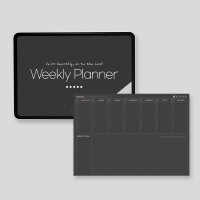 [만년형] 주께하듯 위클리플래너 1 (다크) PDF 서식 by 그레잇쏭 / 아이패드 갤럭시탭 굿노트 삼성노트