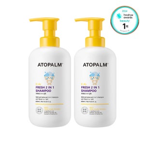 아토팜 키즈 프레쉬 2in1 샴푸 460ml, 2개