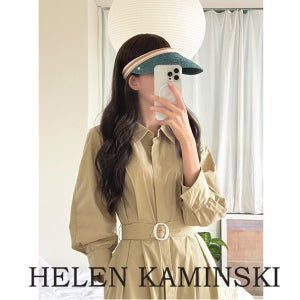 헬렌카민스키 비앙카 마리나 커스 틴 라피아햇 로고