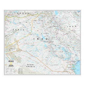지도닷컴 내셔널지오그래픽 이라크지도 소size코팅형 110cmx78cm 이라크전도