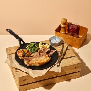 프리시즈닝 무쇠 주물 한손 그리들 26cm