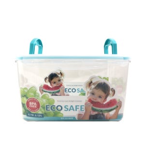 한진 신선 에코락 투명한 플라스틱 밀폐용기 핸들형 직사각 7호 13L