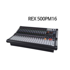 파워드 믹서 REX 500PM16 블루투스 1000W 행사 16채널 앰프
