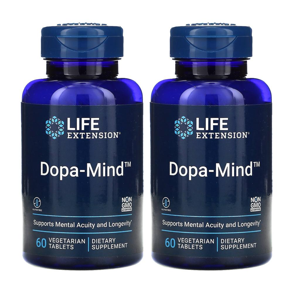 1+1 라이프익스텐션 Life Extension Dopa-Mind 도파 마인드 탄산칼슘 베지 정제 60정