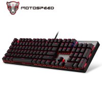 motospeed ck104 게임 기계식 키보드 러시아어 영어 레드 스위치 블루 메탈 유선 led 백라이트 rgb dota 2 overwatch gamer