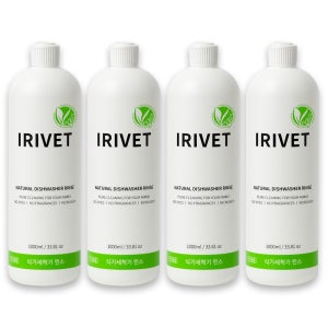 아이리벳 내츄럴 식기세척기린스 1000ml 4개/ 비건EWG그린등급 헹굼보조제 LG엘지삼성