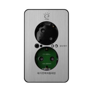 제일전기 디아트플러스 메탈실버 대기전력 콘센트 2구