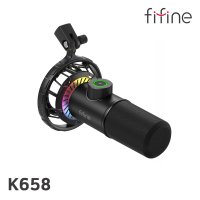 FIFINE K658 유튜브 게이밍 방송용 PC 홈레코딩 단일지향성 유선 다이나믹 마이크