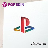 [팝스킨] PS5 로고 스킨, 8색상, 3가지 스타일, 24종 칼라 로고 스티커