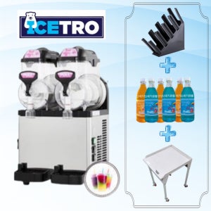ICETRO SSM-52 아이스트로 슬러시기계 2구( 슬러시원액+받침대+4구거치대 )