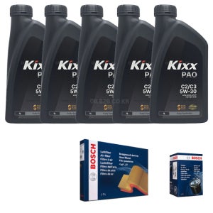 GM쉐보레 올란도 LPG 엔진오일교환세트 킥스파오 C2C3 5W30 5L A2450+O0110
