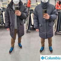 컬럼비아 구스 롱 다운 코트 패딩 점퍼 가벼운 거위털 방수 자켓 박시핏 C24S310
