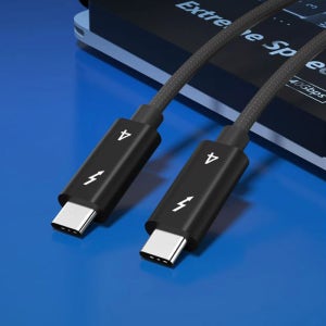 썬더볼트4 PD 100W C타입 to C 고속 충전 케이블 40Gbps E-MARKER 내장 8K 고화질 미러링 T4-C-80