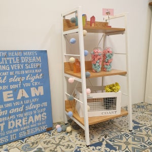 수납 선반 다용도실 사다리형 슬림 3단 다용도 조립 수납장 좁은 diy