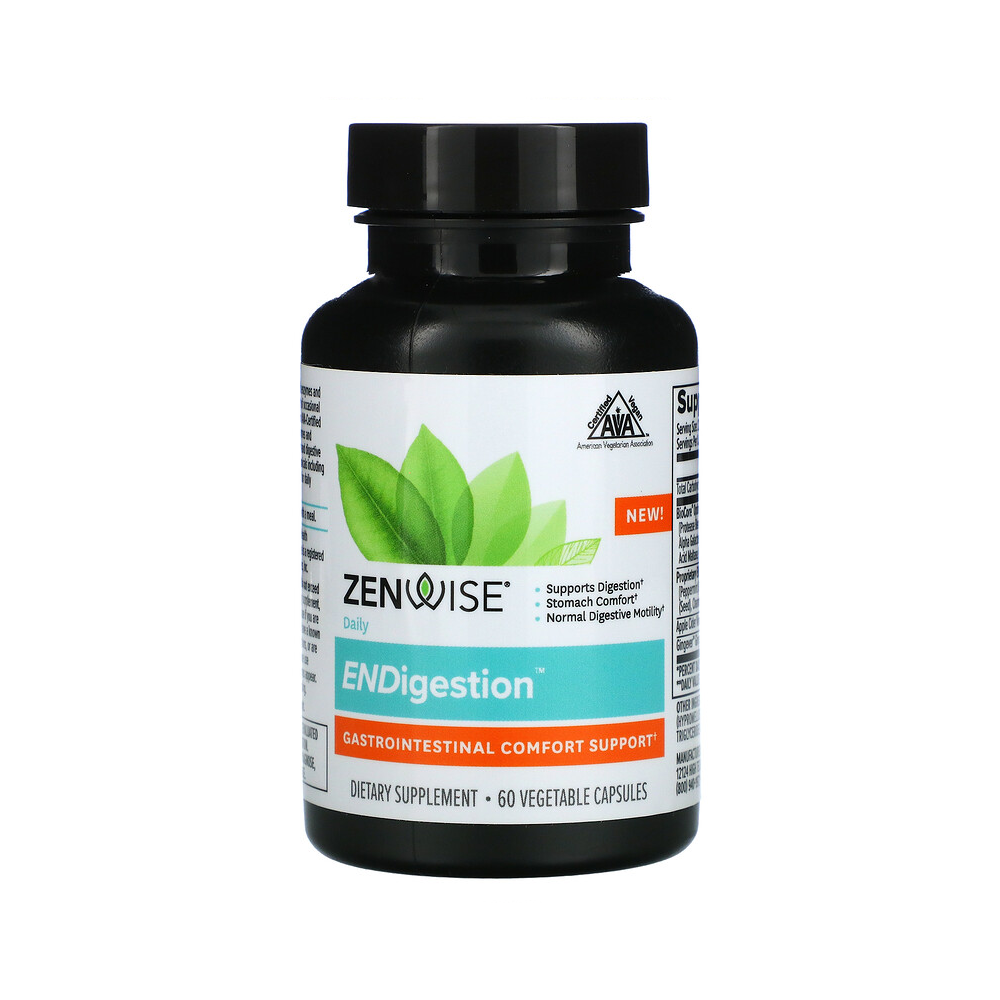 젠와이즈 헬스 <b>ENDigestion</b>, 60 Vegetable Capsules
