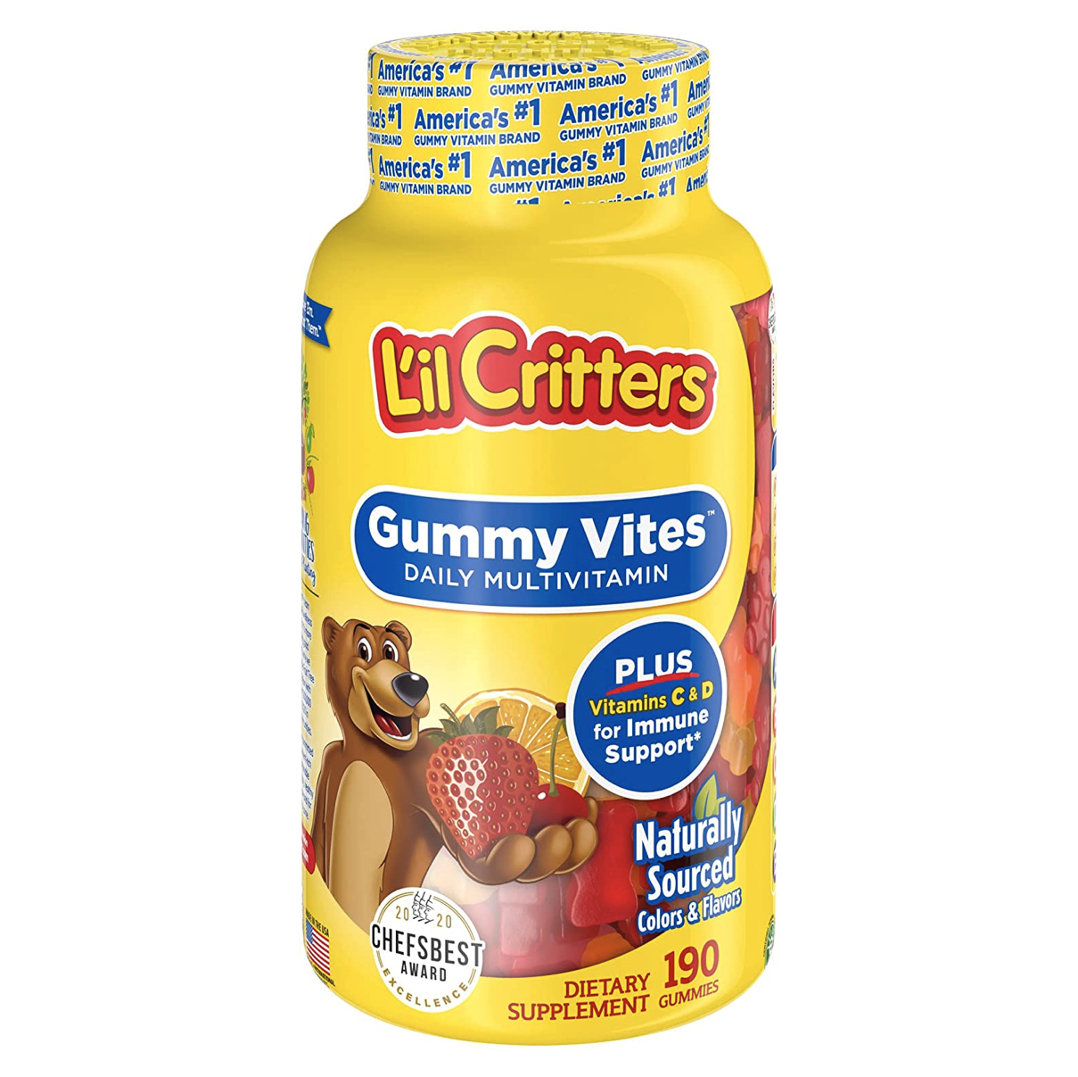 <b>릴크리터스</b> 구미바이트 어린이용 300구미젤리 <b>Lil Critters</b> Gummy Vites