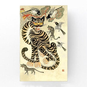 민화 호작도 아크릴액자 까치호랑이 30x48