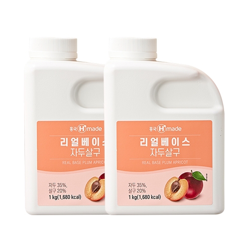 [냉장식품] 흥국에프엔비 리얼베이스 자두살구 1kg X 1박스(12개)