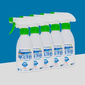 메디크린 살균소독제 300ml X 5개 (FDA등록 뿌리는 살균소독제 휴대용 무알콜)