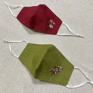 이도공예 면 마 꽃자수 패션 한복 혼주 필터교체형 숨쉬기편한 새부리형 귀편한 마스크