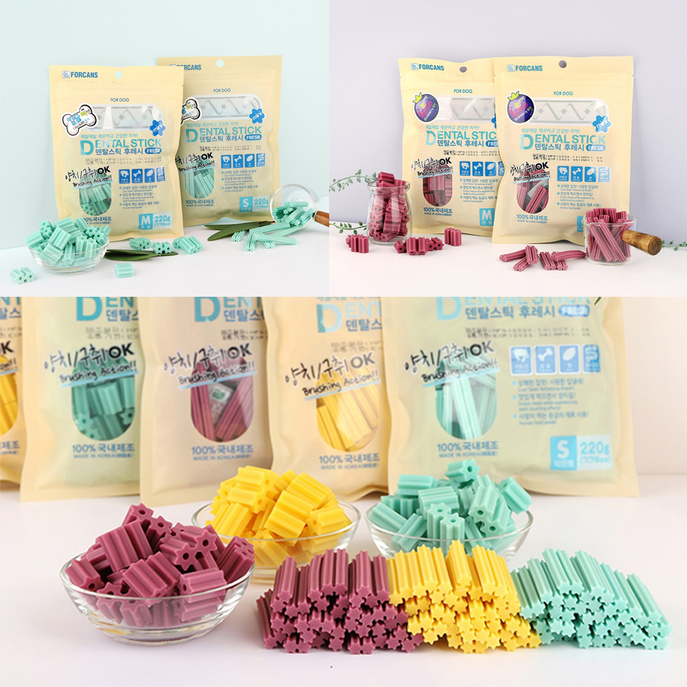 강아지 애견 입냄새 치석 제거 포켄스 덴탈스틱 후레쉬 양치 덴탈 껌 국산 개껌 반려견간식