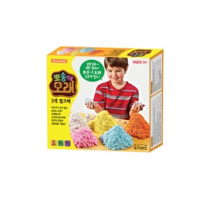 (R)도너랜드 뽀송이모래 5색벌크팩,촉감놀이,모래놀이