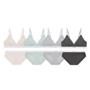 [게스언더웨어] 화이트밴딩 텐셀 브라렛 팬티 세트 - 4Colors