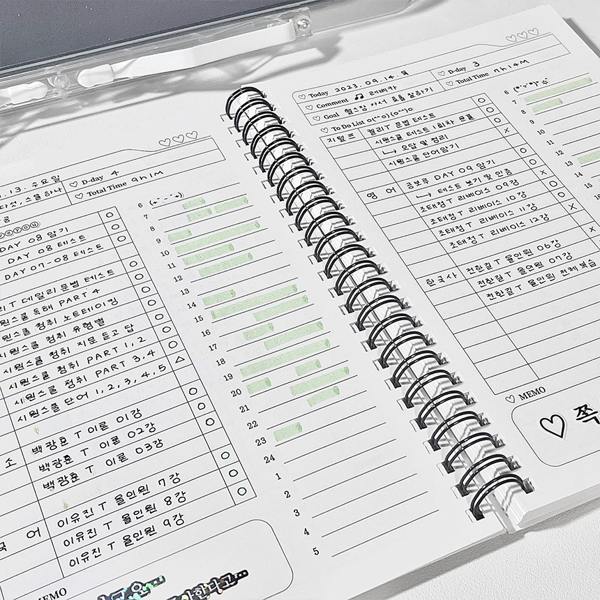 스터디플래너 위클리플래너 타임테이블 TODOLIST