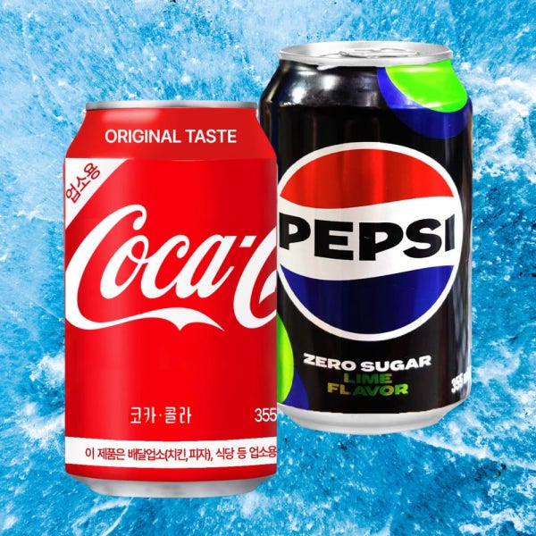 코카콜라 펩시 제로 라임 뚱캔 355ml 24캔 업소용 캔음료 음료수 도매 콜라