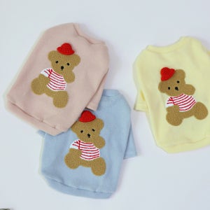 모자쓴 곰돌이 포근니트 코코리베 강아지옷 반려견옷 S