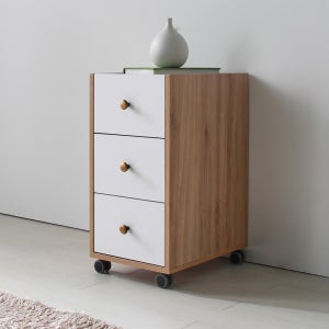 밀리언 300 작은 슬림 틈새 미니 3단 이동식 서랍장