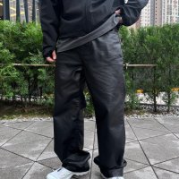 407 wide coating pants - 와이드 코팅 팬츠