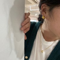 메리코코 196-1 Gold toy earrings 925 silver